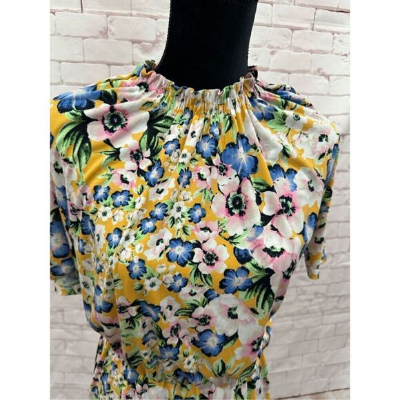 Maggy London polyester flower summer  dress  size 6 - Picture 2 of 9